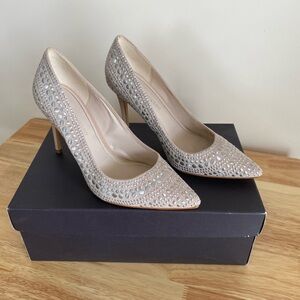 Enzo Angiolini Beige Studded Heels